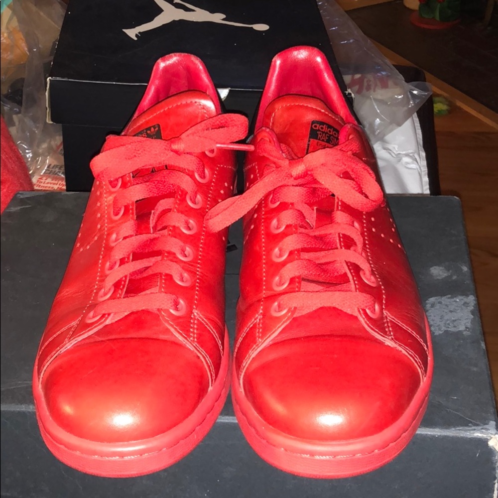 Red Adidas Stan Smith Raf Simons - Picture 2 of 7